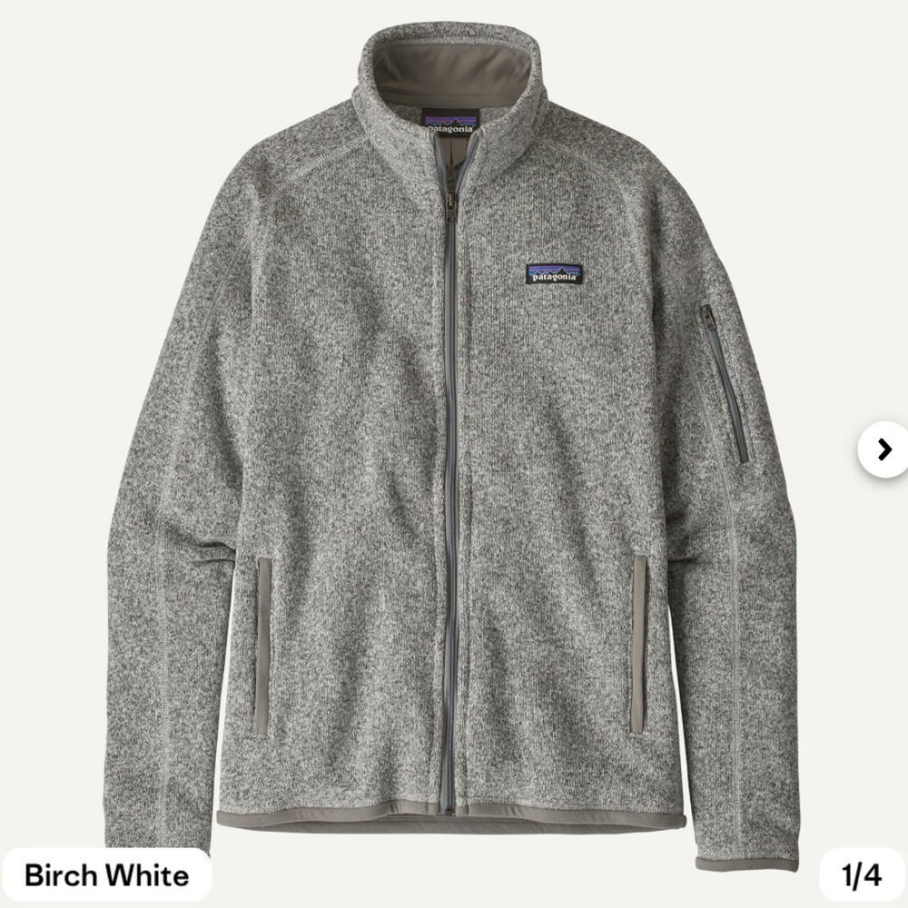 Patagonia Birch White Heather Full-Zip Fleece Jacket